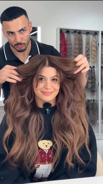 Karamel kahve tonlarda ombre